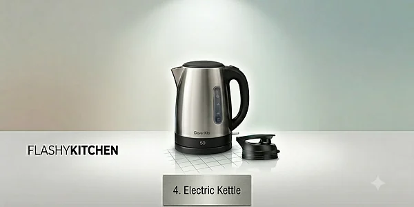 Electric kettle appliance for quick boiling and saving space in a small kitchen
