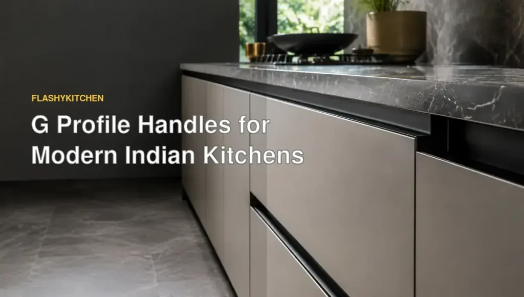 G profile handle for modern Indian kitchen cabinets