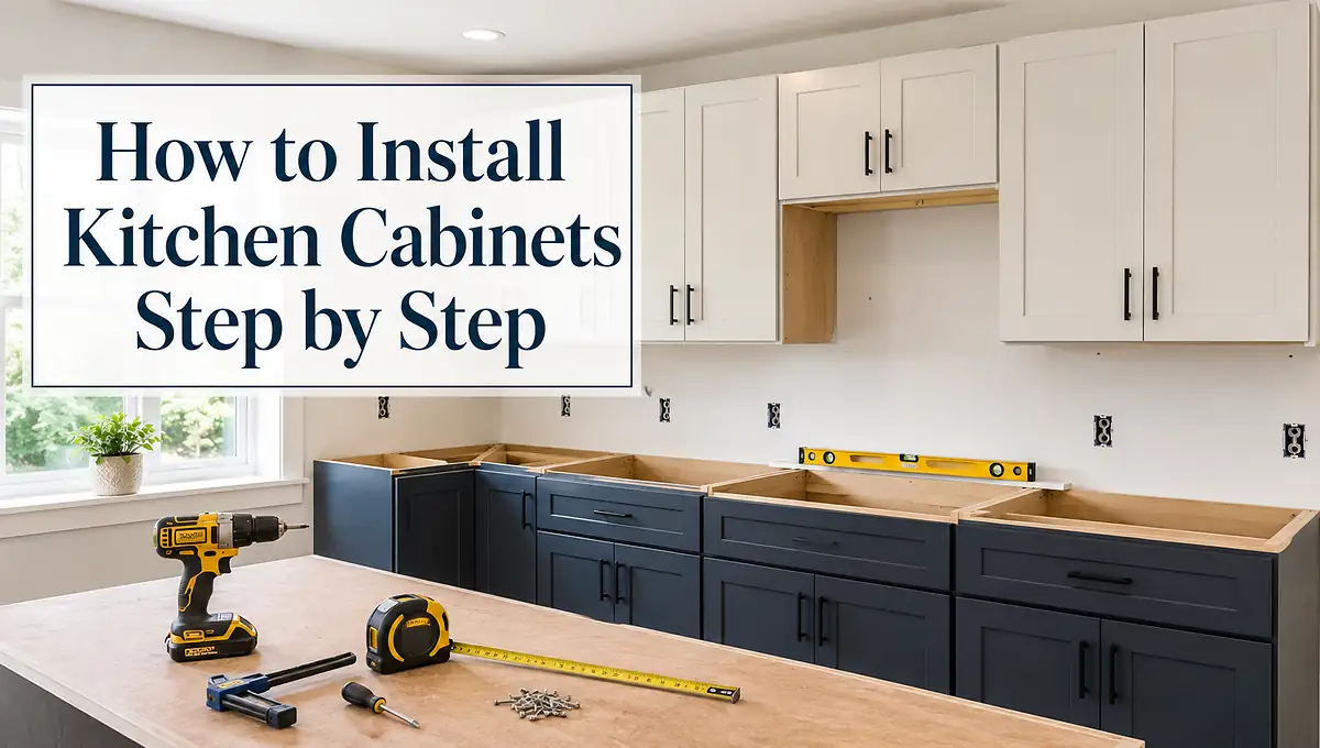 How to install kitchen cabinets step by step with tools